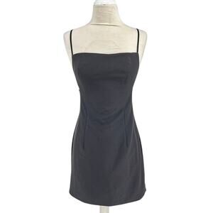 Majorelle Black Dress Small Open Back Mini